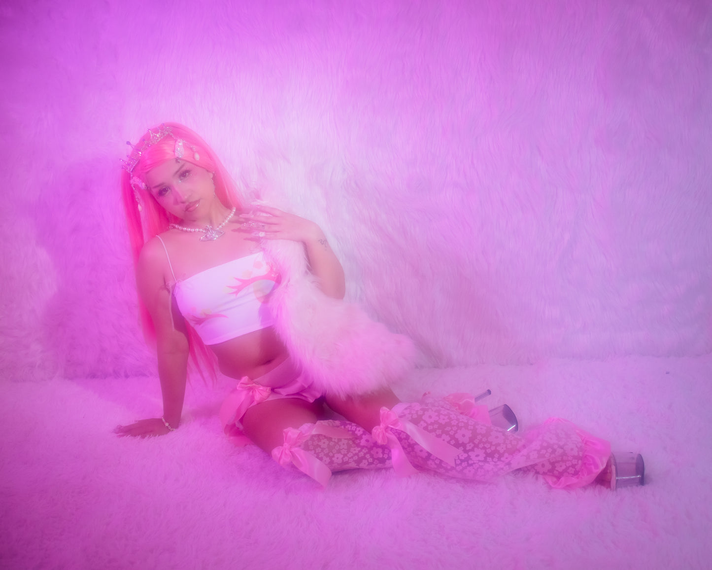 The Pink Harajuku Ojos Airbrushed Top