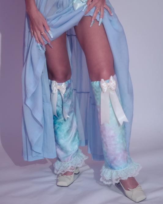 The Aqua Marble Illusion Leg Warmers