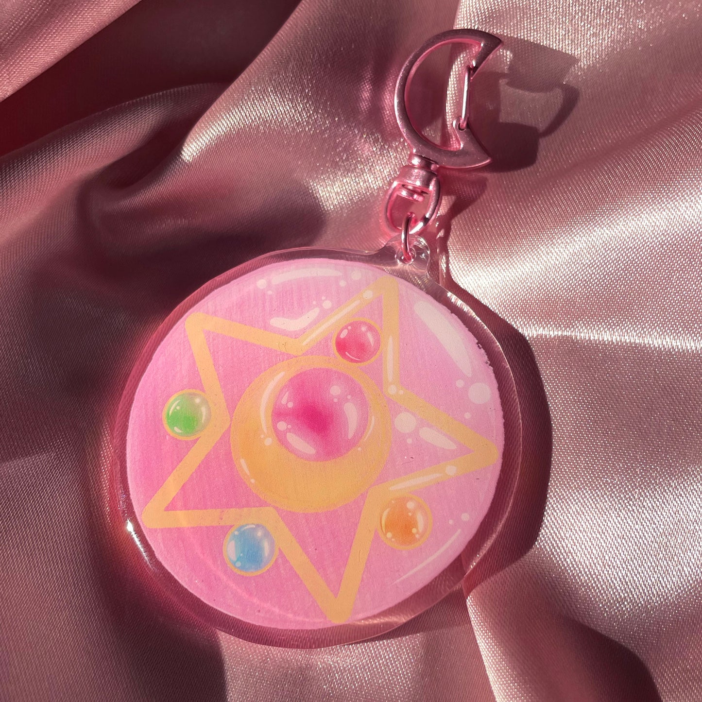 Crystal Star Charm Keychain