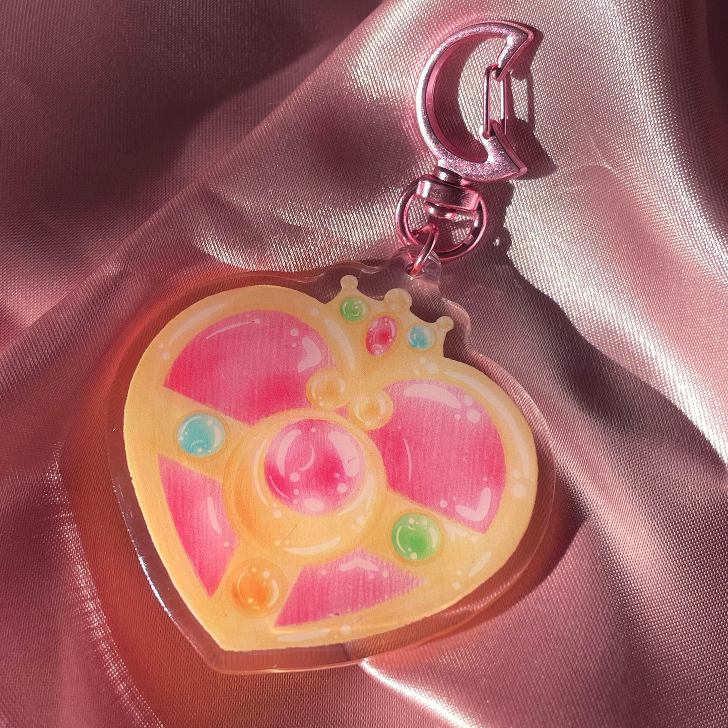 Cosmic Heart Charm Keychain