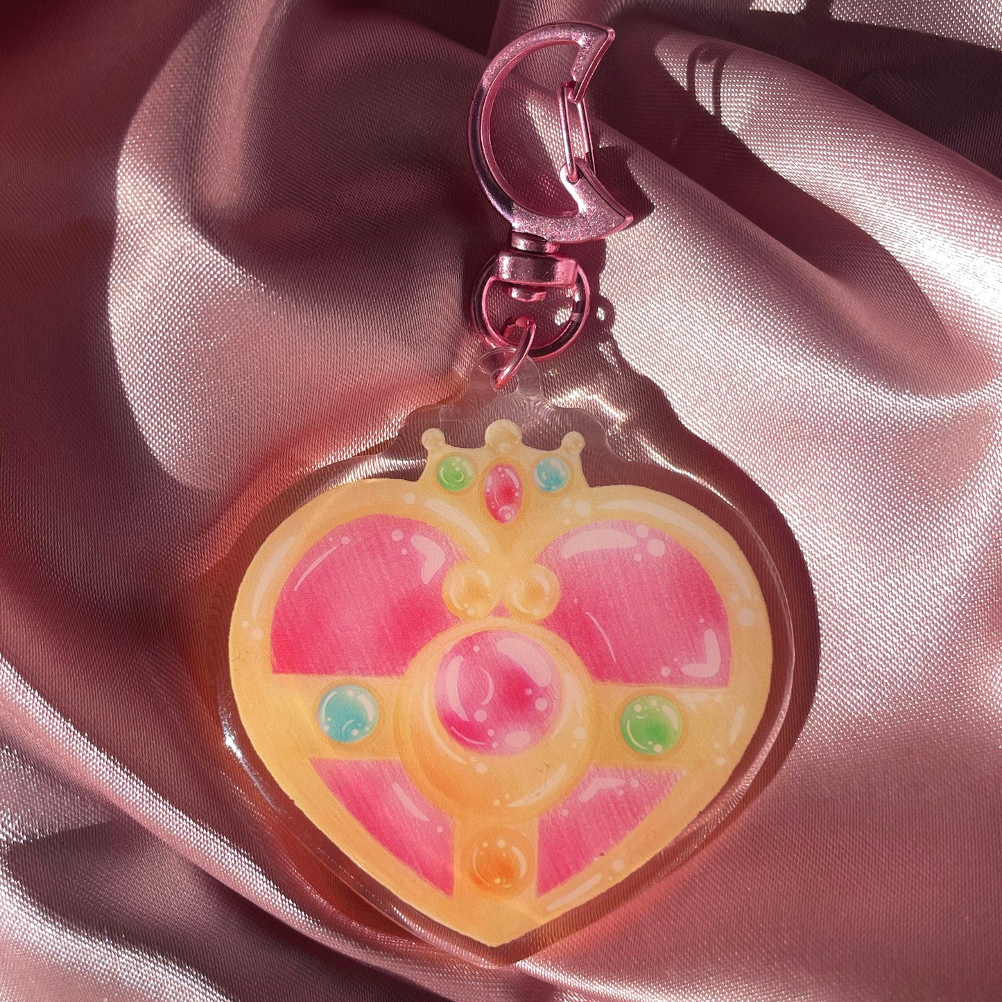 Cosmic Heart Charm Keychain