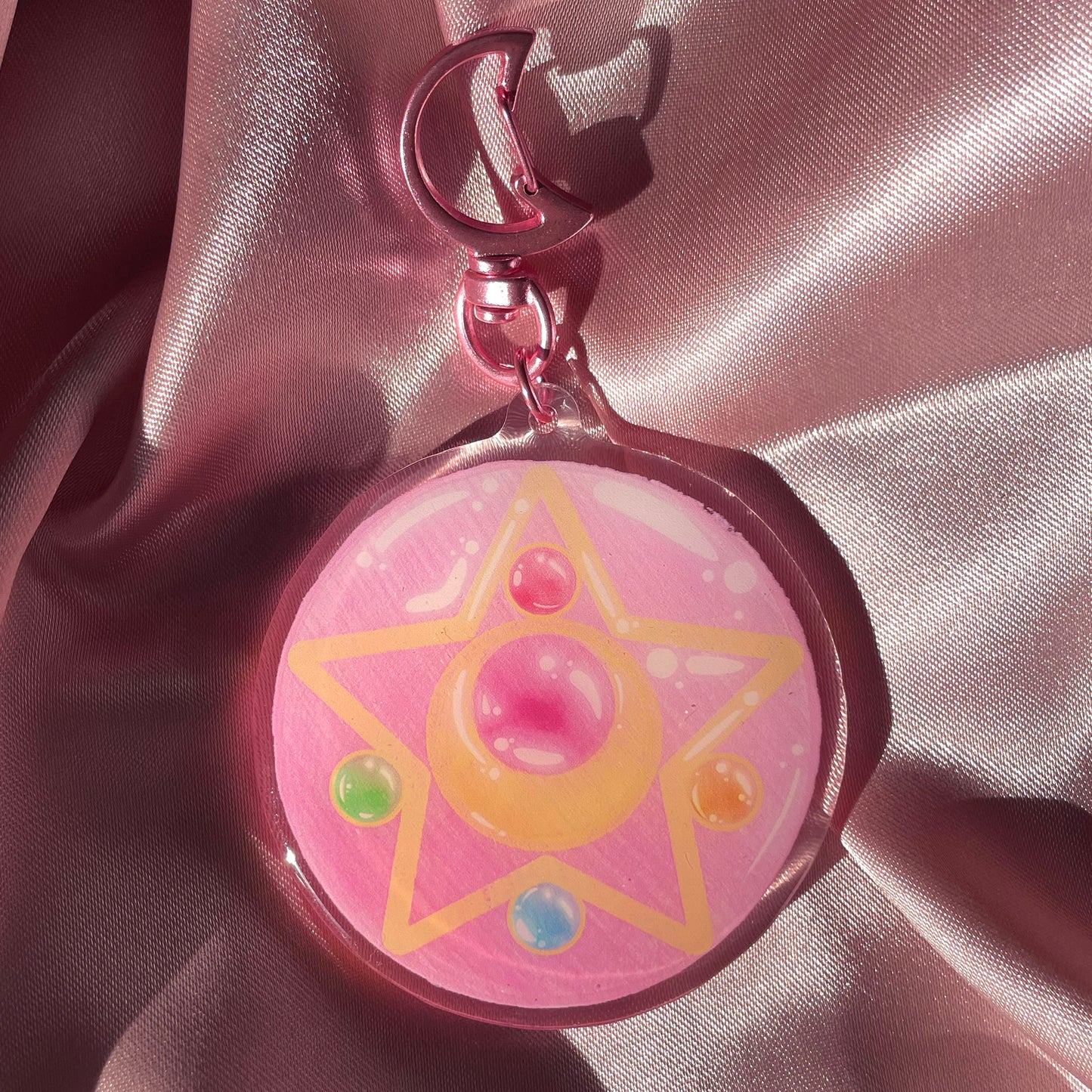 Crystal Star Charm Keychain